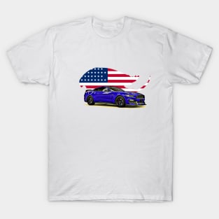 GT500 Mustang USA Print T-Shirt